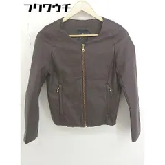 ◇ nano universe The 1st.Floor ナノ ユニバース 長袖 ジップアップ ジャケット サイズ38 ブラウン系 レディース  【中古】 【1201060004529】