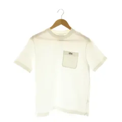 ラコステ LACOSTE アウトラインクロックポケットTシャツ ロゴ刺繍 カットソー 半袖 クラシックフィット FR3 白 ホワイト /DF ■OSのサムネイル