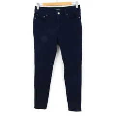 ラルフローレン パンツ テーパードフィット ストレッチ コットン リヨセル ボトムス レディース 2 155/70Aサイズ ブルー RALPH LAUREN 【中古】