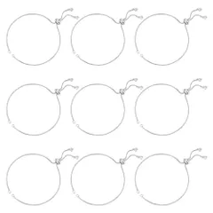 【在庫セール】メッキ 真鍮スライダーブレスレット ラインストーン付き ボックスチェーン バングル作り 調整可能ブレスレット ブレスレット作り スライダーチェーン 24cm スライダーブレスレット 半完成ブレスレット 約10本 ジュエリー作り アクセサリーパーツ