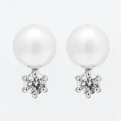 スワロフスキー SWAROVSKI ピアス Matrix マトリックス スタッドピアス クリスタルパール クリア シルバー レディース 5694225