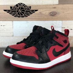 美品 NIKE AIR JORDAN 1 ナイキ エア ジョーダン 1 ミッドカット ブラック レッド 15cm L05865 640735-610