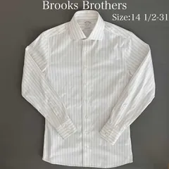 Brooks Brothers ワイドカラーシャツ 14 1/2-31 / SOHO Fit Non-Iron スーピマコットン ストライプ S相当 メンズ