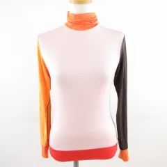 ユニクロ UNIQLO MARNI タートルネックT カットソー 長袖 ストレッチ ピンク S *A758