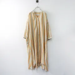 スタジオクリップ studio CLIP マルチストライプスキッパーワンピース F/ベージュ オレンジ ドレス チュニック ロング 【2400014450552】