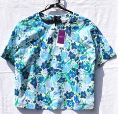 リバティ　定価18,700円　LIBERTY.　リバティプリント　ブラウス　半袖　日本製　VE19525