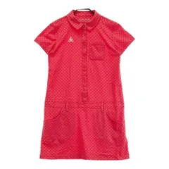 サイズ：L LE COQ GOLF ルコックゴルフ  半袖ポロワンピース 星 レッド系 [240001204917] ゴルフウェア レディース ストスト