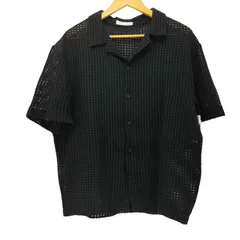ザラ ZARA メッシュオープンカラーシャツ メンズ  XL