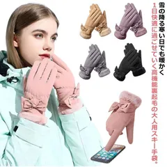新品 スキーグローブ レディース 防寒手袋 裏起毛 防風 防水 スキー 手袋 リボン付き バイクグローブ スノーボードグローブ グローブ 5本指 スキー バイク 自転車 スノーボード スノボ アウ kkkuly