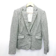 ◇ COMME CA ISM コムサイズム フォーマル ボタン付き 長袖 ジャケット サイズS グレー レディース E  【1405140011524】