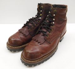 LONE WOLF BOOT カーペンター 茶 8 1/2 ロンウルフ 東洋 - メルカリ