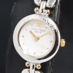 【稼働/美品】courregee クオーツ ブレスレットウォッチ ネイビー Buy LOV-IN BOUQUET スクエアブレスレットウォッチ for JPY