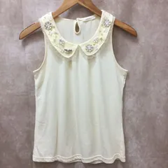 axes femme アクシーズファム 襟付きタンクトップ Mサイズ 生成り色