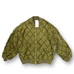 定価47300円 新品 MAISON SPECIAL ダイヤフリンジジャガードプライムオーバーMA-1ジャケット メゾンスペシャル 11231211203 カーキ 2 69338A6のサムネイル