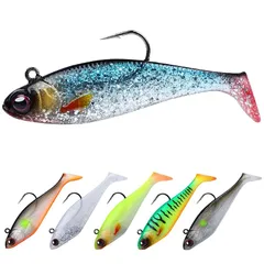 TRUSCEND伝盛 フック付き 1：50 超耐久性TPE製のルアー 精良な工芸 本物そっくりのエビ/ザリガニ/シャッド型ルアー 草掛かりしにくくて シーバス トラウト 青物 サワラその他各種の魚に適用 海水・淡水適用 別々に保管し 1