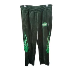 ♪3357 X-LARGE VELOUR TRACK PANTS 101244031006 Sサイズ グリーン 中古 エクストララージ ベロア トラック パンツ スウェットパンツ 緑