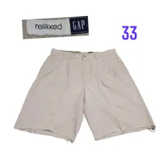 90s 00sオールドギャップカットオフショートパンツGAP33アメリカ製生地HH0536