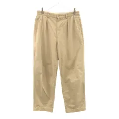 ポロゴルフ ロゴワッペン コットン タック チノパンツ w33 ベージュ POLO GOLF メンズ