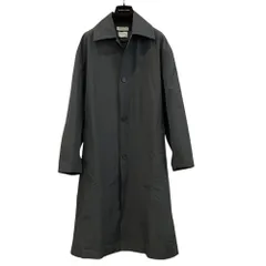 BOTTEGA VENETA ステンカラーコート ブラック BOTTEGA VENETA レザー切替ステンカラーコート BOTTEGA VENETA
