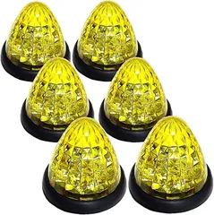 Customize 互換品 カスタマイズ トラック用 マーカーランプ LED サイド 16LED 24V カラーレンズ 6個セット(イエロー)