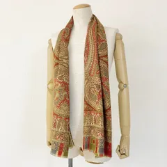 1L5《美品》ETRO エトロ ペイズリー柄 ストール マフラー マルチカラー  ウール70％シルク30％ ユニセックスのサムネイル