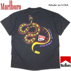 USA製TULTEX マルボロ snake pass L スネークパス 黒 限定セールXL☆USA製TULTEX☆Marlboro☆スネークTシャツ黒③