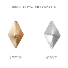 ソネイル SONAIL ホログラム 立体プレスダイヤ 2g 【2種類からご選択】 FY001951 FY001952 ネイルパーツ 菱形 メタリック 奥行き 立体感 キラキラ おしゃれ 幾何学アート デコパーツ ジェルネイル セルフネイル ゴールド シルバー