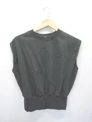 ◇ ⊂ Simplicite シンプリシテェ スウェット ノースリーブ Tシャツ カットソー ブラック レディース E  【1506110006103】