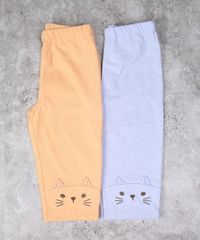 la poche biscuit　ねこレギンス　LP25ES554　オレンジorラベンダー