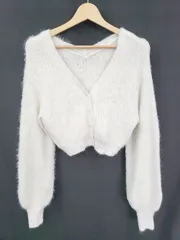 ◇ ⊇ archives アルシーヴ 長袖 ニット カーディガン サイズM ライトベージュ系 レディース P  【1409090015595】