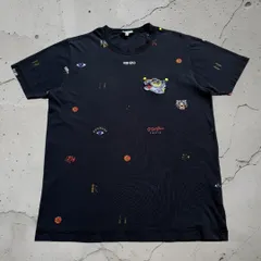 KENZO (ケンゾー) パリス アイ&タイガー 刺繍 Tシャツ S 古着