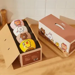 茶碗4点セット LINE FRIENDS 正規品 飯碗 磁器