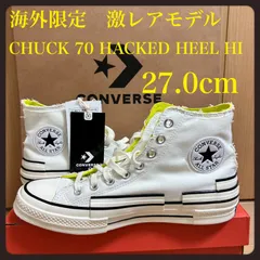 ♪CONVERSE 海外限定 厚底 レア商品 ダメージ加工♪ CHUCK 70 HACKED HEEL HI WHIT 27.0cm - メルカリ