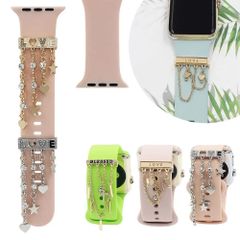 Same-day shipping available. Apple Watch smartwatch accessory band/strap for women. Stylish and cute sports band/watch band charm/ring accessory in rose gold. Perfect for anniversaries and special occasions.