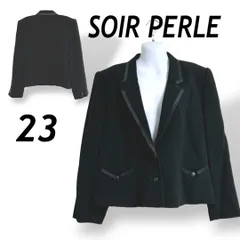 SOIR PERLE ソワール ペルル  レディース テーラードジャケット 23 長袖 フォーマル 大きいサイズ 東京ソワール 春秋 プラック系 (B27)★