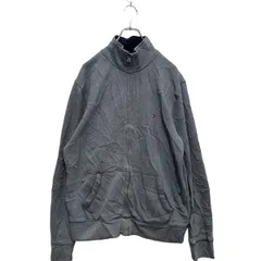 TOMMY HILFIGER ジップアップ スウェット トレーナー L グレー トミーヒルフィガー 裏フリース 古着卸 アメリカ仕入 a602-5579
