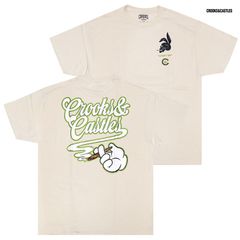 CROOKS & CASTLES LIGHT UP Tシャツ【NATURAL】 (L・XL・2XL)(クルックスアンドキャッスルズ 通販 大きいサイズ T-SHIRTS TEE 半袖 ショートスリーブ ロゴ プリント)