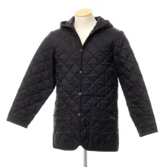 【中古】ラベンハム LAVENHAM ナイロン フーデッド キルティングブルゾン ブラック【サイズ34】【メンズ】のサムネイル