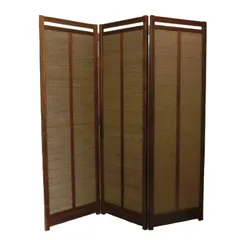 欄間入和風 衝立 間仕切り１枚式 幅広 天然竹 欄間 ④ 【たのメル便 対応】 御簾屏風衝立 竹衝立（特価価格変更）竹皮使用4枚折り 和風間仕切り