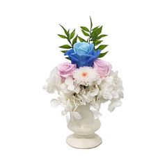 アーティフィシャルフラワー（高級造花）花束 レイクブルー - メルカリ