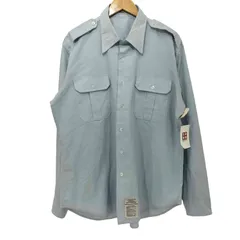 ユーエスエアーフォース U.S. AIR FORCE 00S 01年製 SHIRT MAN'S LONG SLEEVE エポレット フラップポケット L/S シャツ メンズ  17×36