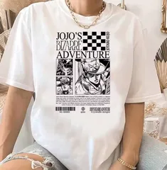 最終価格！ジョジョの奇妙な冒険　空条承太郎　Tシャツ　レディース　ホワイト　Mサイズ