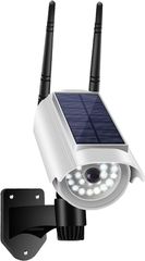 Broadwatch ダミーカメラ LEDライト 屋外 人感センサー 人感LED ソーラーライト 不審者 空き巣 配線・電源不要 フェイク ダミー 偽物 (警報なし)