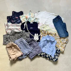 【キッズまとめ売り】【女の子13点セット】【120サイズ】ユニクロ オールドネイビー アーヴェヴェ ザラ エイチアンドエム グローバルワーク エニィファム ミッフィー 花柄 蝶 ボーダー チェック ガーリー かわいい おしゃれガール 着回し 春物 夏物