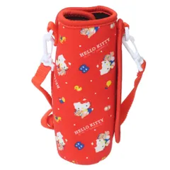 【メール便】ハローキティ ペットボトルホルダー ウエット生地ボトルカバー 80'S サンリオ スケーター 子供 遠足 キャラクター グッズ 