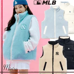 MLB KOREA 韓国 NYロゴ フリース リバーシブル ダウンベスト