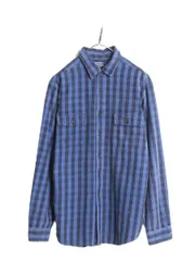 【お得なクーポン配布中!】 90s ポロ ラルフローレン チェック ヘビー フランネル シャツ メンズ L 90年代 オールド ネルシャツ ポニー無し ヘビーウェイト 長袖シャツ