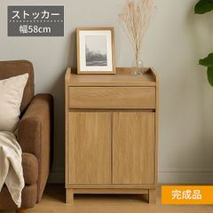 収納棚 扉付き (約)60cm幅 完成品 日本製木目シート おしゃれ 小さい キャビネット 引き出し 木扉 サイドテーブル ナイトテーブル ベッド横 ソファ横 幅58cm 奥行40cm 高さ80cm コンパクト 木製 高さが変えられる棚 物が落ちにくい天板 木
