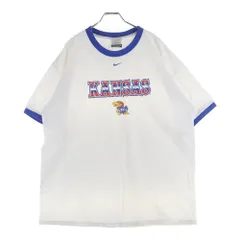 NIKE (ナイキ) KANSAS カンザス フロントプリント クルーネック半袖リンガーTシャツ カットソー ホワイト