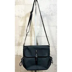 美品 アニエスベーボヤージュ キャンバス/レザー ショルダーバッグ 黒 ブラック agnes b voyage